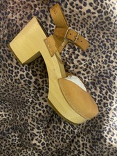 Hasbeens Swedish Size 39 Brand New In Box Krillan Natural Tan Leather Sandals