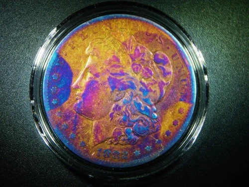 EF 1882-S MORGAN SILVER DOLLAR BEAUTIFUL TONED COLLECTOR GRADE COIN M-1161