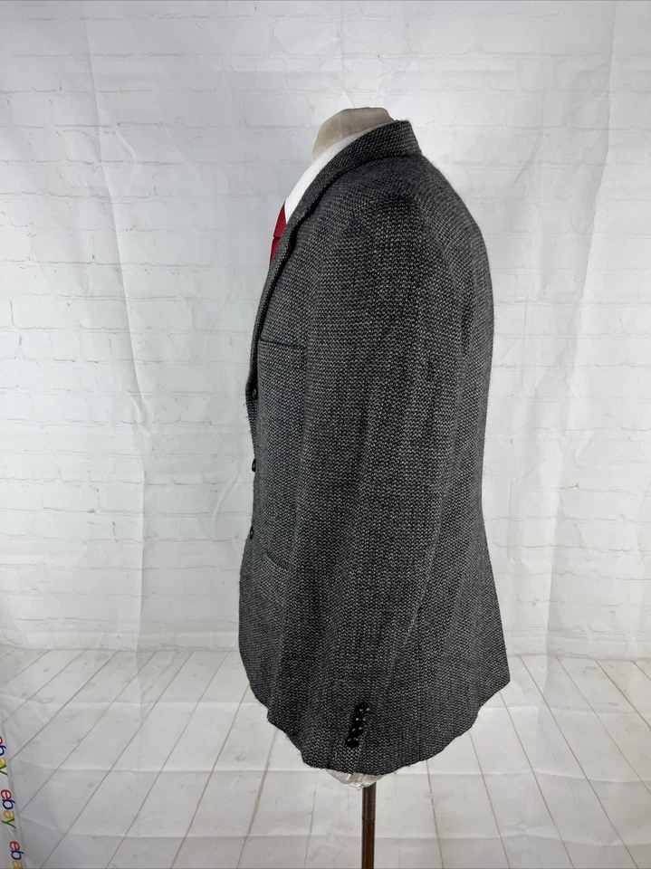 Blazer Otoño/Invierno Savile Row Para Hombre Gris Oscuro Lana Texturizada 40S $695 Foto 4 de 4