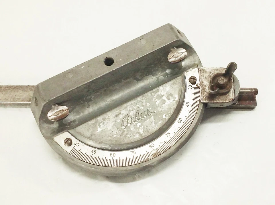 Vtg Atlas 10" table saw miter gauge 3060 3070 3080 - Image 4 of 4