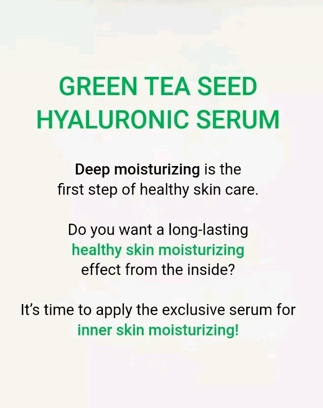 [INNISFREE] Green Tea Seed Hyaluronic Serum Jumbo Size 130ml + Trio Kit Korea - image 3 of 4