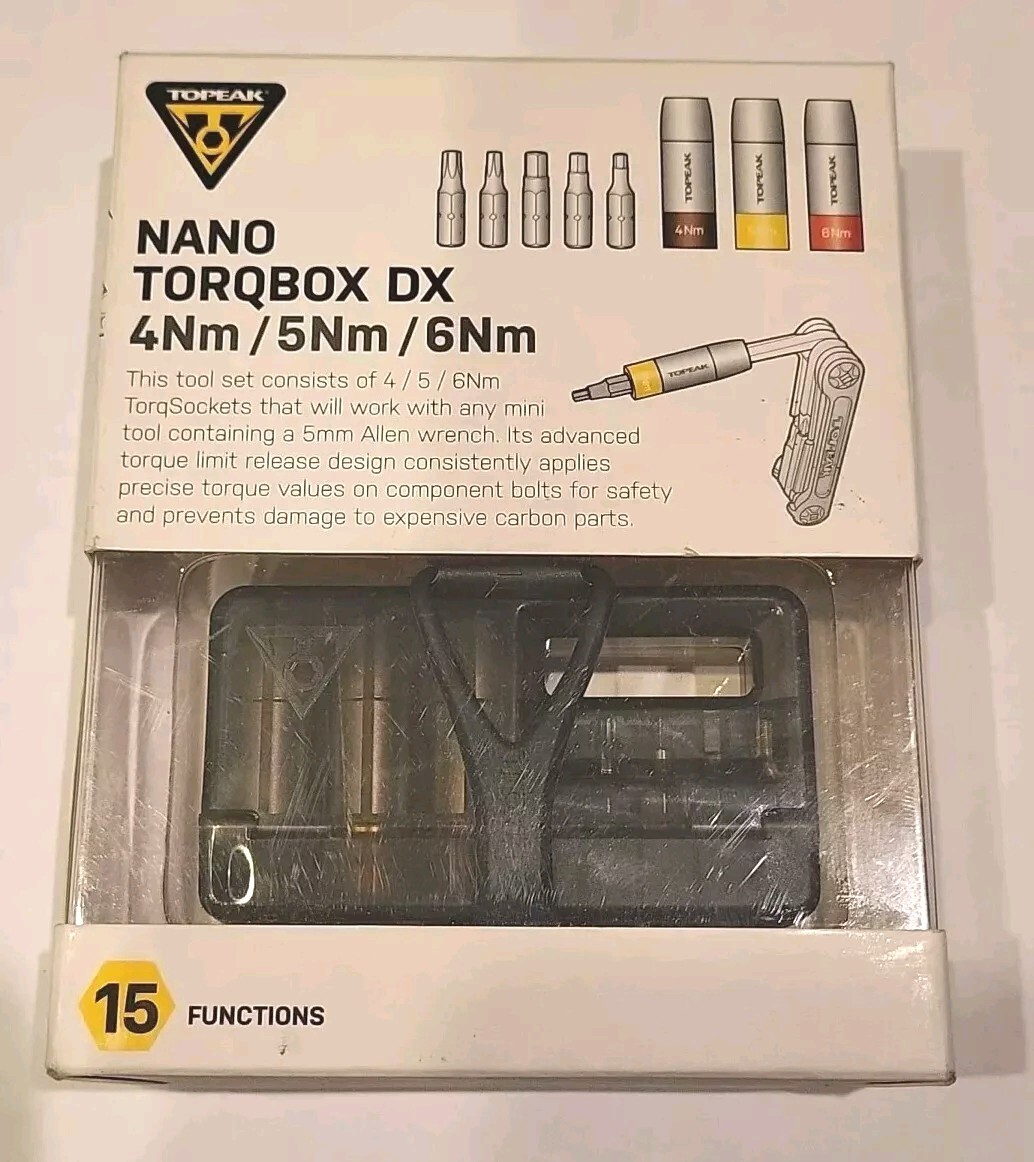 Topeak Nano Torqbox DX With 4Nm/5Nm/6Nm TorqSockets & 5 Tool