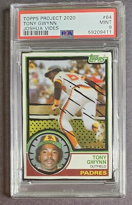2020 Topps Project 2020 #64 Tony Gwynn By Joshua Vides PSA 9 Mint SD Padres HOF!