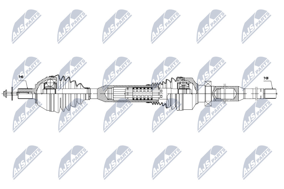 NTY Drive Shaft NPW-VV-058 For Volvo Front Axle Right Reinforced New - Image 9