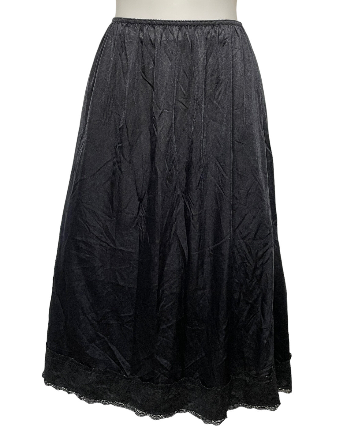 Vintage Velrose Black Half Slip Skirt Plus Size 5… - image 1