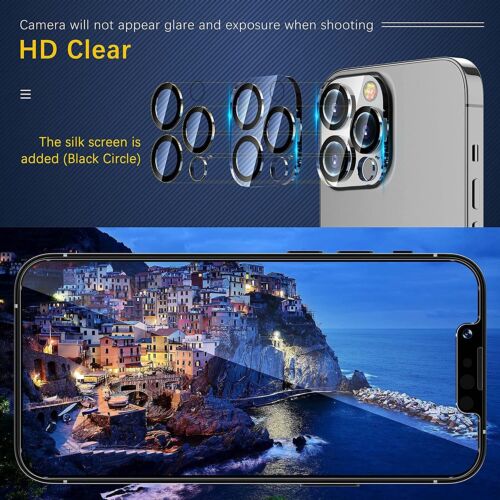 Tempered Glass Camera Lens Cover Screen Protector For iPhone 14 13 12 11 Pro Max - Picture 7 of 12