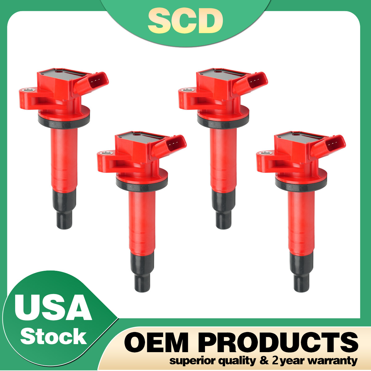 4X Ignition Coils For Toyota Corolla Matrix Celica Chevy 2000-2008 1.8L L4 UF247