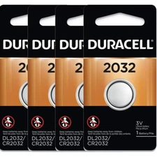 4 Pcs Duracell 2032 CR2032 3v Lithium Coin Cell Battery