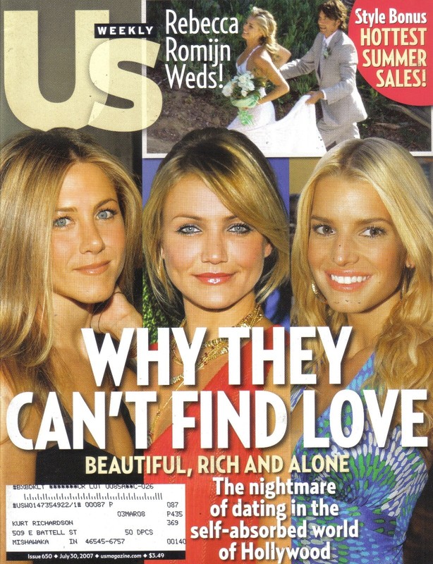US WEEKLY MAGAZINE 7-30-07 JENNIFER ANISTON, BRITNEY SPEARS, REBECCA ROMIJN