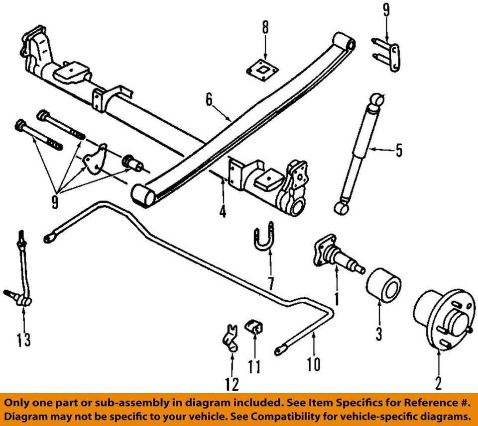 Used Rear Suspension Stabilizer Bar fits: 1998 Mercury Villager Rear Rear Grade Foto 3 de 4