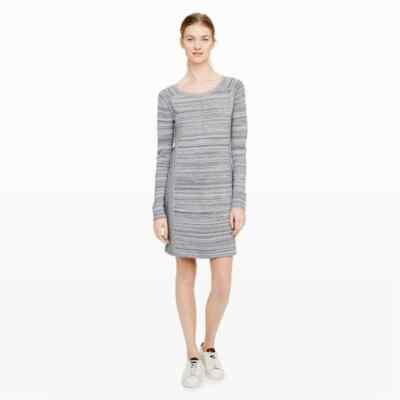 knit dress purple Rihoas Retro Dark Purple Polo Sweater Dress Button Front Ruffle Hem for Winter, Purple / L main image 0