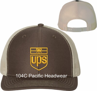Bow Tie UPS Caps Hats 112 Richardson Flex Fit 210 Flat Bill 6277 Curved