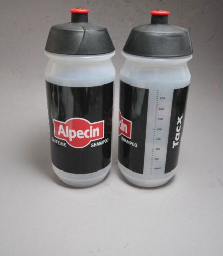 NEU 2x Tacx Alpecin 500 ml Bottle / Trink Flasche  / Transparent  Black / 70g - Bild 1 von 4
