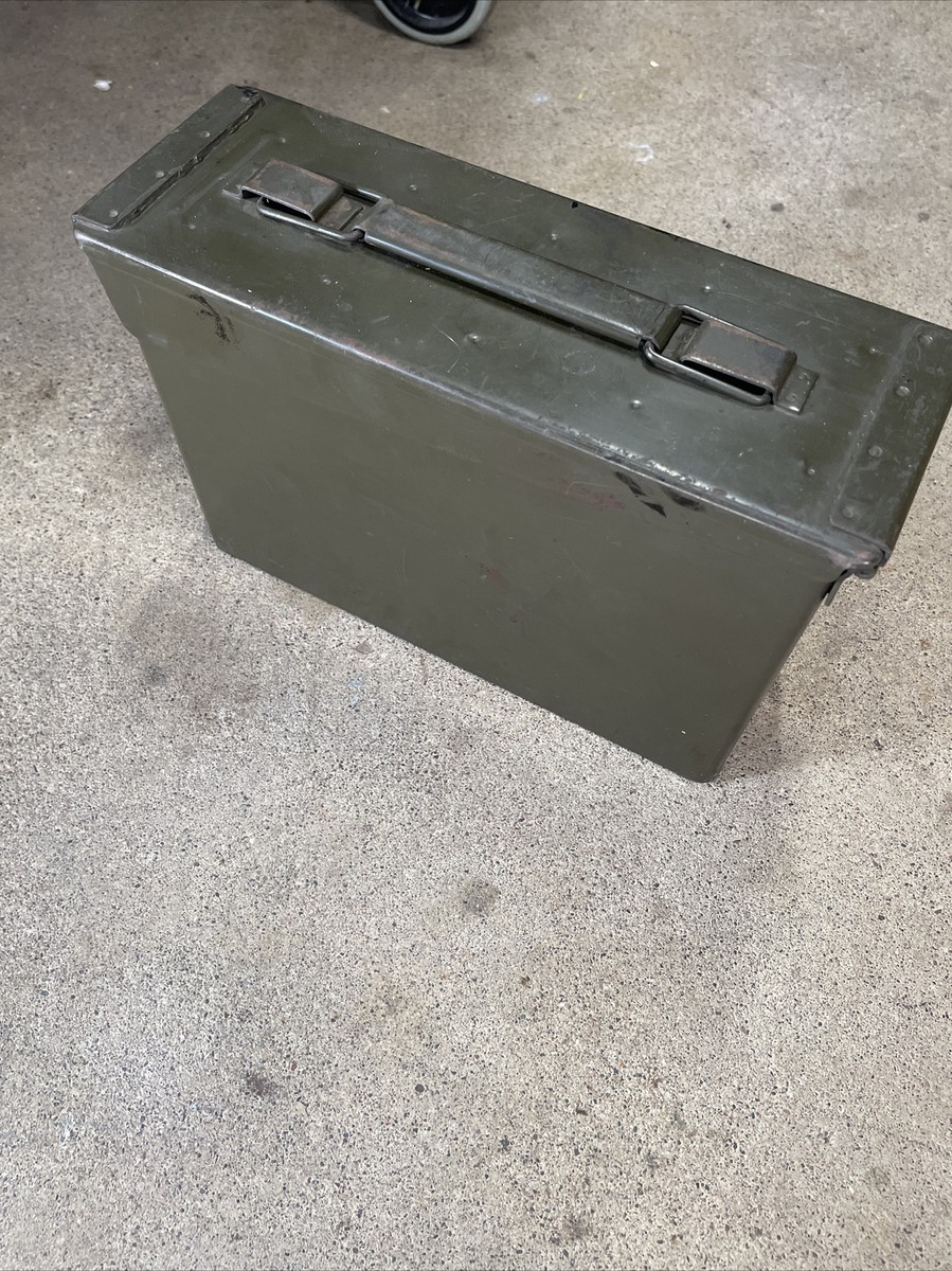 Vintage Metal Military 30 Cal. Ammo Ammunition Can Box