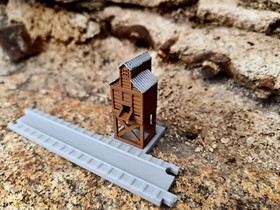 1 MICRO MACHINES TRAINS CUSTOM COALING TOWER STATION TRACK