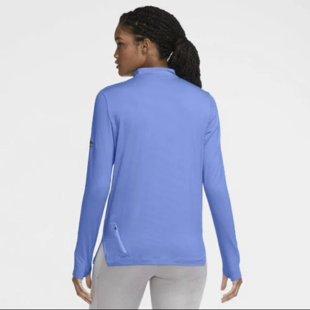 Nike element best sale half zip blue