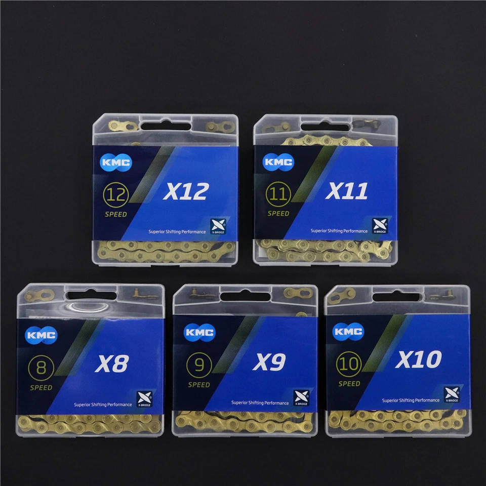 KMC BIKE GOLD Ti-N Chain 8/9/10/11/12 Speed Bike Chain MTB Road Bicycle Chain - Image 2 of 4