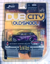 Jada 2006 DUB City Old Skool, '39 Chevy Master Deluxe, purple w/graphics ERROR*