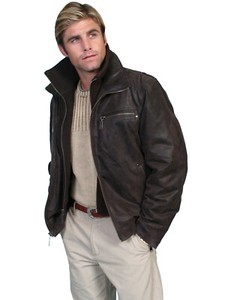 scully leather blazer