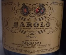 Vino BAROLO Riserva BERSANO  D.O.C.G.  1985  (5 Bottiglie numerate)da Collezione