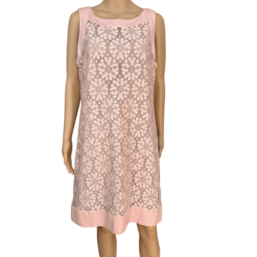 knee length dresses for ladies Plus Size Pink Long Sleeve Pink Flip Hem Shift Dress | You + All | Shop  Online main image 1