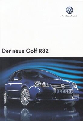 VW Volkswagen Golf R32 V 5 Classic Brochure Brochure Plus Price List 2005 B3