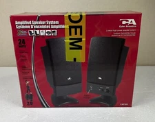 Cyber Acoustics CA2100 2.0 Speaker System 24 Watt Black New in Box