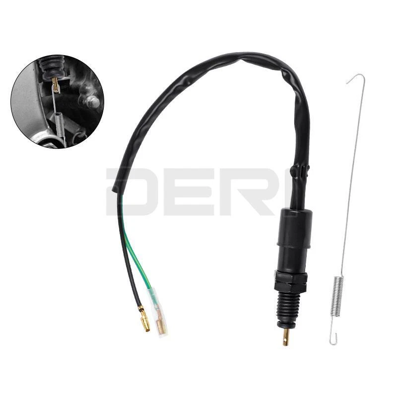 2X Interruptor de luz de freno trasero universal para motocicleta con resorte para Honda Yamaha Foto 3 de 4