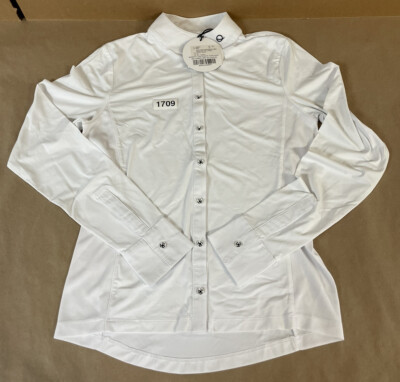   NWT Eqode Equiline Women s L/S Show Shirt Size IT 40/ US Small White P56001