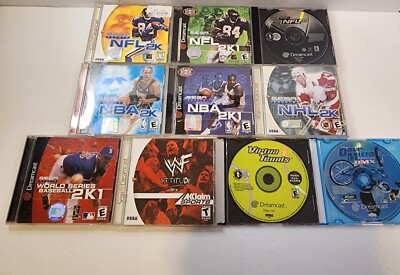 Sega Dreamcast 10 Sports Games Lot, PLEASE CHECK CONDITIONS. 