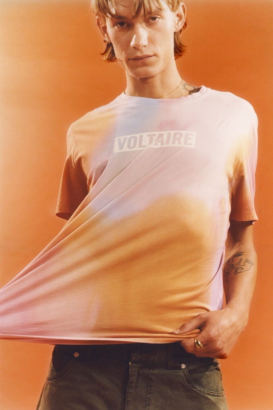 Zadig Voltaire T-Shirt Men's L Tie Dye Urban Streetwear Grunge