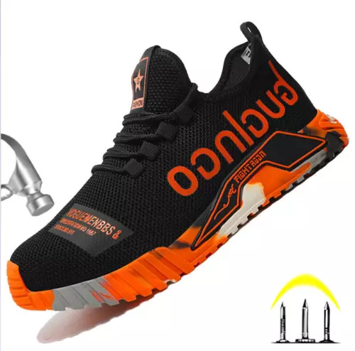 Unverwüstliche Sicherheitsarbeitsschuhe Stahlkappe Stiefel Leicht Sneaker Herrenschuhe - Bild 2 von 33