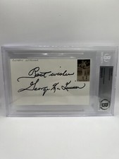 George McQuinn Signed Index Card Beckett Auto