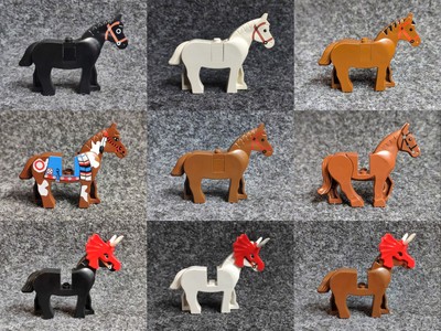 Lego Pferde - alle Varianten - Ritter Piraten Burg Rüstung Pferd