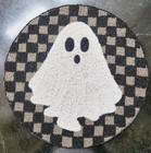 Tahari Home Set of 2 Ghost Checkered 14" Round Halloween Placemats Chargers NEW — photo 2