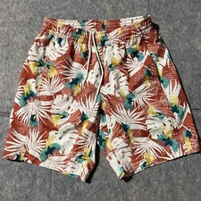 Duluth Trading Swim Trunks Shorts Mens Medium M Print Lined Stretch Outdoors