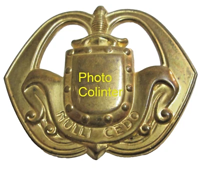 " Nulli Cedo " - Pays Bas / Nederland - Insigne de coiffure - métal jaune - Photo 1/2