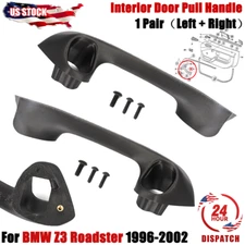 Left + Right For BMW Z3 Roadster 1996-02 Interior Door Pull Handle Black 1 Pair