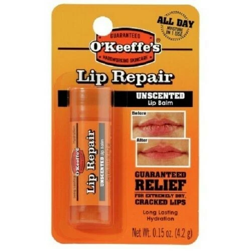 O'KEEFES 1 X O'Keeffe's Lip Repair Stick 4.2g-Unscented. FREE POSTAGE JUST £5.79