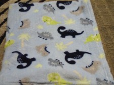 Parent's Choice Blue Dinosaur Plush Baby Blanket