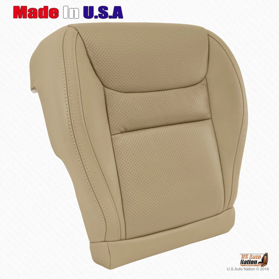 Fits Driver Bottom Perforated Leather Cover Tan For 2001 2002 Toyota Highlander - Image 3 of 4