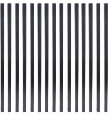 Myard 32 Inch Square Matte Black Aluminum balusters - 25 Pack