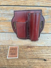 Don Hume D425 100A Brown Leather Carrier for 21" Baton /  Magazine 1 1/4" Slot