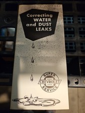 Nos 1959 Super Chevrolet Service Correcting Water And Dust Leaks Booklet