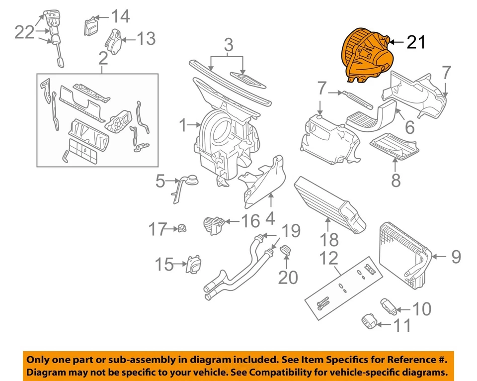 Used HVAC Blower Motor fits: 2008 Mini COOPER Conv w/AC automatic control Grade - Image 3 of 4