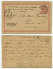 91266 - Ganzsache P 9 F - Postkarte - Aachen 20.2.1887 nach Roermond, Holland