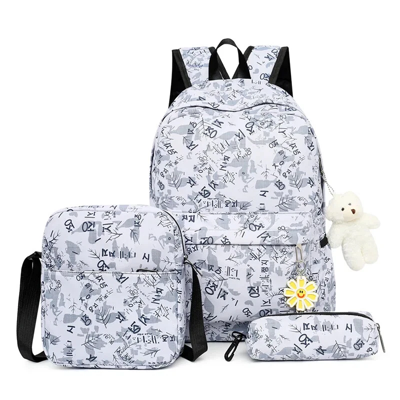 3pcs/set School Bag Backpacks Schoolbag Kids Children Girls Bag Student  - Image 2 of 4