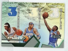 Carmelo Anthony Kenyon Martin Andre Miller 2004-05 Topps Luxury Box Triple #/450