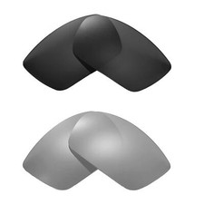 Walleva Two Pairs Polarized Lenses For Spy Optic DIRK - Titanium Black