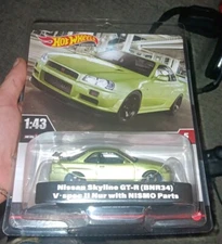 2024 Hot Wheels 1:43 Scale Nissan Skyline Gtr (BNR34) V•spec With NISMO parts